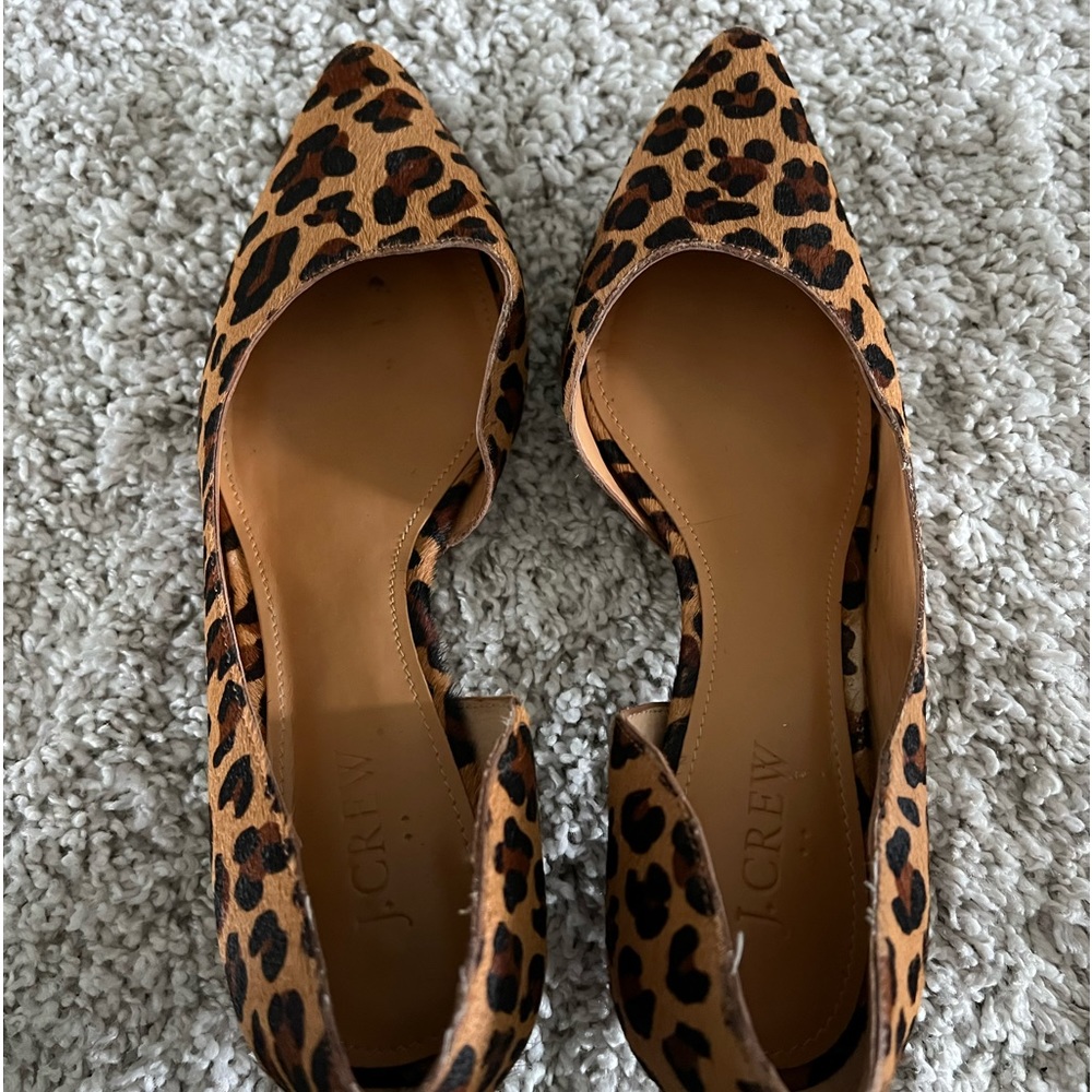J. Crew Leopard print kitten heels